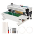 Continuous Bag Band Sealing Machine, 6-12 mm Seal Width, Horizontal Band Sealer Machine with Digital Temperature Control, Carbon Steel Bag Sealer for 0.02-0.8 mm Plastic Bags Films Membrane