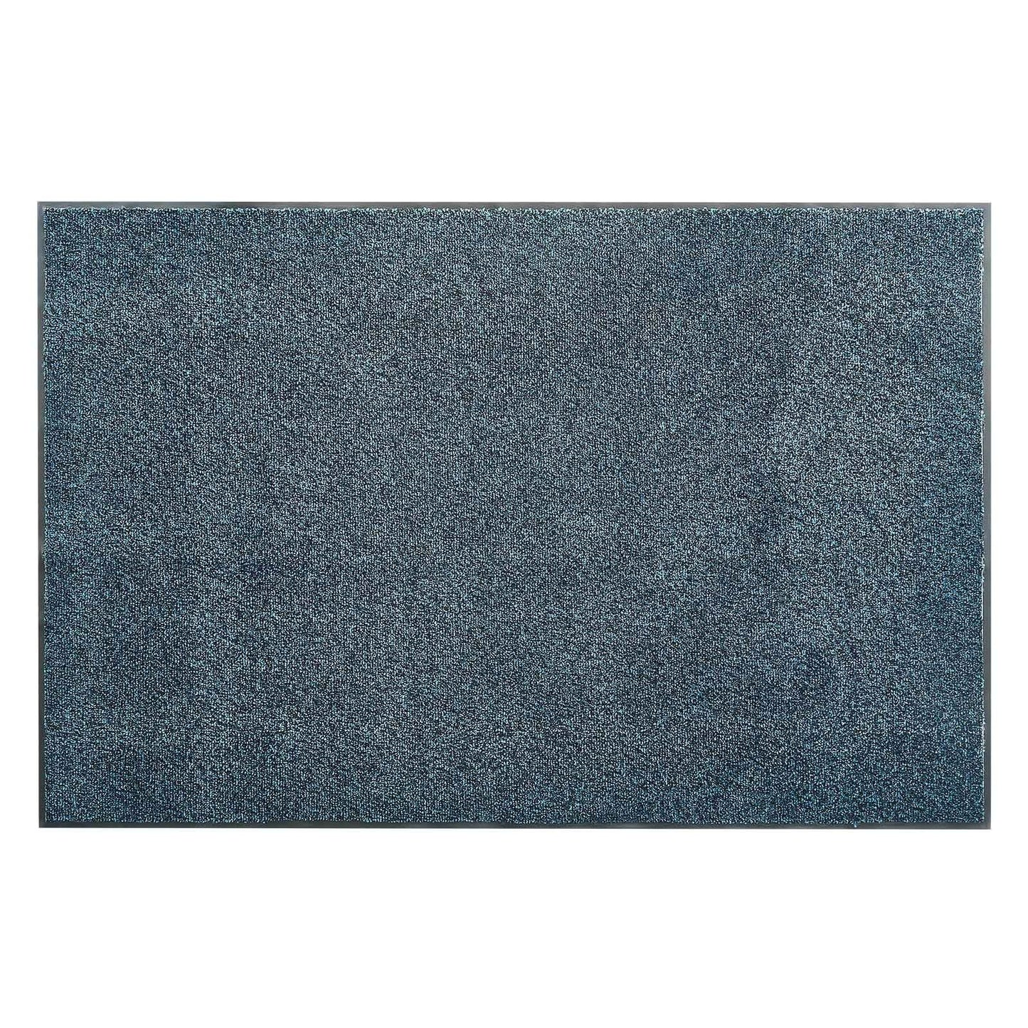 Front Door Mat, 1829 x 1219 mm Commercial Floor Mat for Indoor and Outdoor, Industrial Entrance Carpet with PVC Backing, Heavy Duty Washable Entry Rug for Hallway, Balcony, Garage, Slate Blue