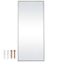 Full Length Mirror, 1800x785 mm, Extra Large Standing Hanging or Leaning Rectangle Floor Mirror with Tempered Glass Aluminum Alloy Frame, Full Body Dressing Mirror for Living Room Bedroom, Black