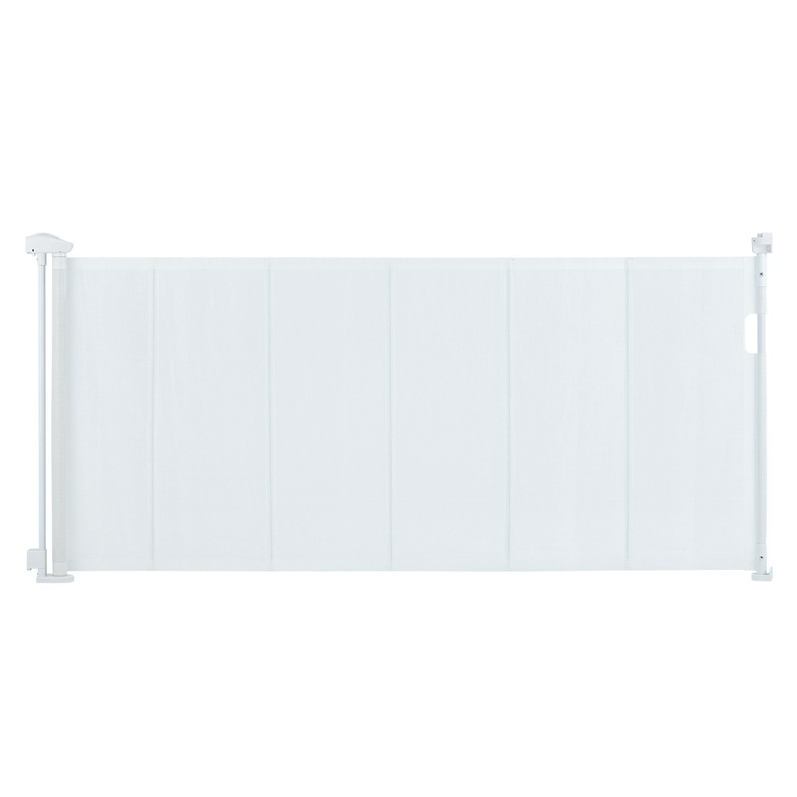 Retractable Baby Gate, 34.2" Tall Mesh Baby Gate, Extends up to 76.8" Wide Retractable Gate for Kids or Pets, Retractable Dog Gates for Indoor Stairs, Doorways, Hallways, Playrooms, White