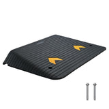 Upgraded Rubber Threshold Ramp, 10.2 cm Rise Door Ramp with 1 Channel, Natural Rubber Car Ramp with Non-Slip Textured Surface, 15 tons Load Capacity Curb Ramp for Wheelchair and Scooter