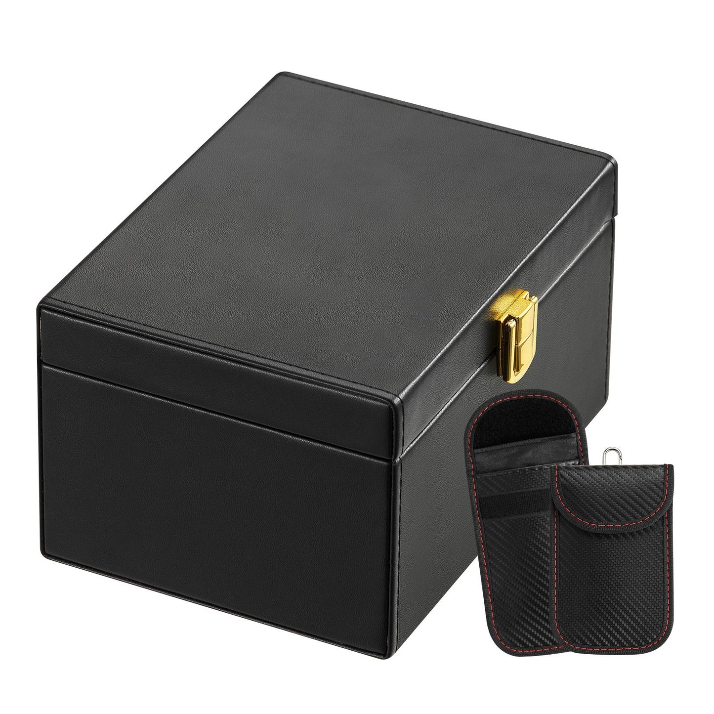 Faraday Box Signal Blocking Holder for 5~8 Car Keys with 2 Key Bags Black