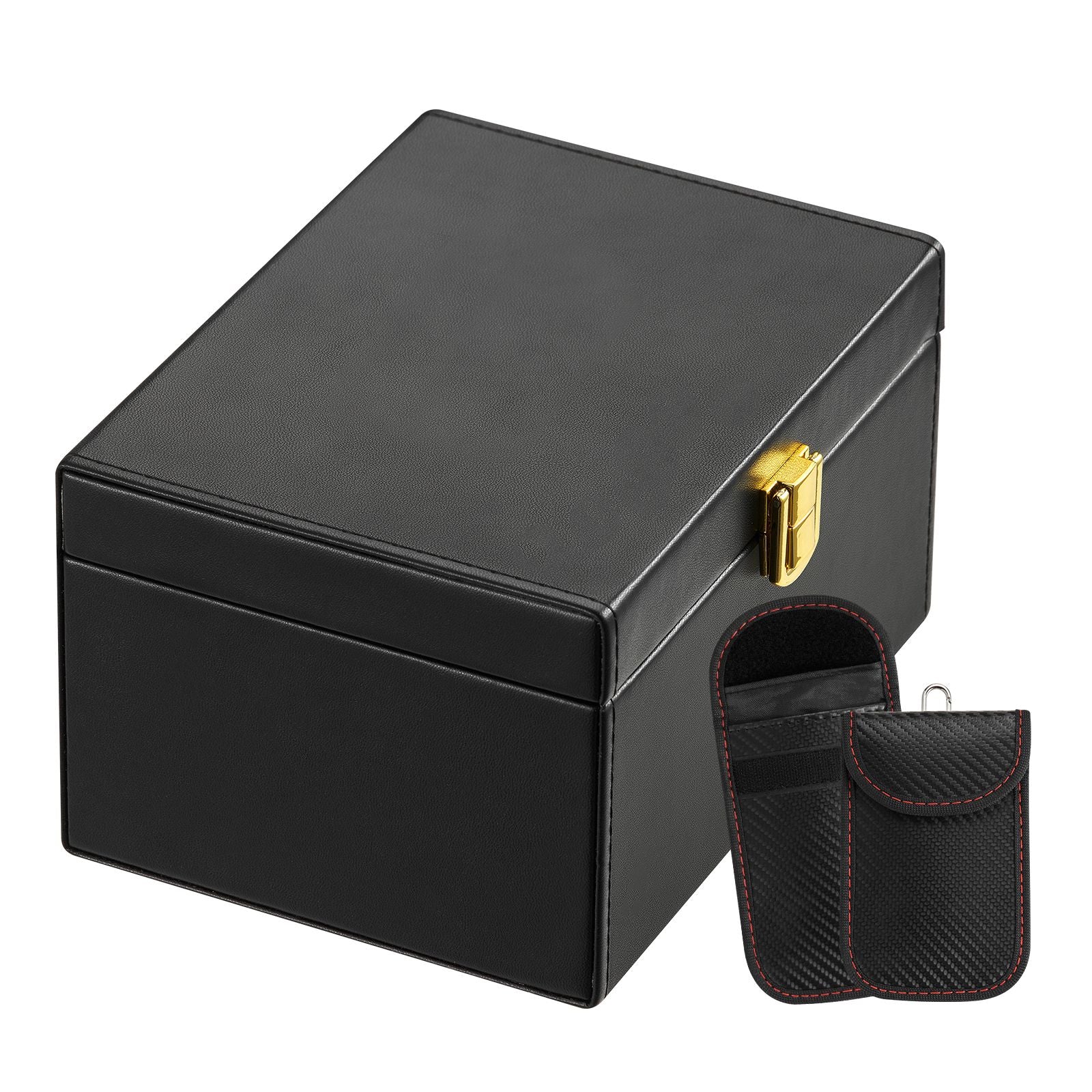 Faraday Box Signal Blocking Holder for 5~8 Car Keys with 2 Key Bags Black