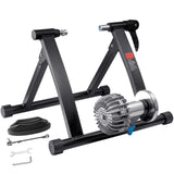 Bike Trainer Stand, Fluid Stationary Bike Stand for 26"-29" Wheels, Noise Reduction Fluid Flywheel, Portable Cycling Stand for Indoor Riding Exercise, with Quick-Release Lever & Front Wheel Rise