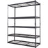 Storage Shelving Unit, 5-Tier Adjustable, 2000 lbs Capacity, Heavy Duty Garage Shelves Metal Organizer Wire Rack, Black, 60" L x 24" W x 78" H for Kitchen Pantry Basement Bathroom Laundry Closet