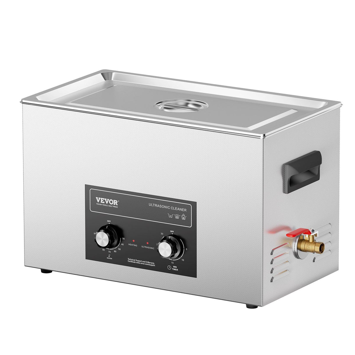 30L Ultrasonic Cleaner with Heater Timer & Basket, Professional Digital Sonic Cavitation Machine, 360W Cleaning Machine for Lab Tools, Metal Parts, Carburetor, Brass, Auto Parts, Engine Parts