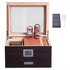 50 Cigar Humidor Glasstop Cedar Cigar Box Humidifier & Hygrometer & Drawer