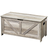 Kids Toy Storage Bench Wooden Toy Box Chest 38.98 x 15.55 x 18.9 in Gray