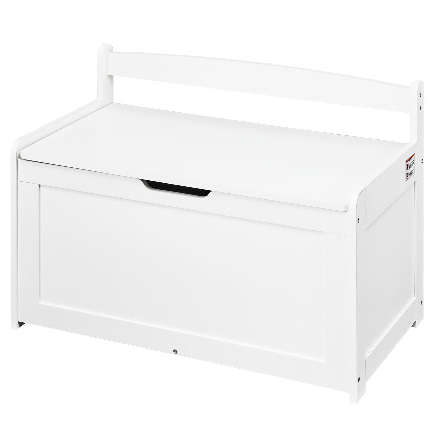 Kids Toy Storage Bench Wooden Toy Box Chest 32.68 x 17.91 x 24.02" White