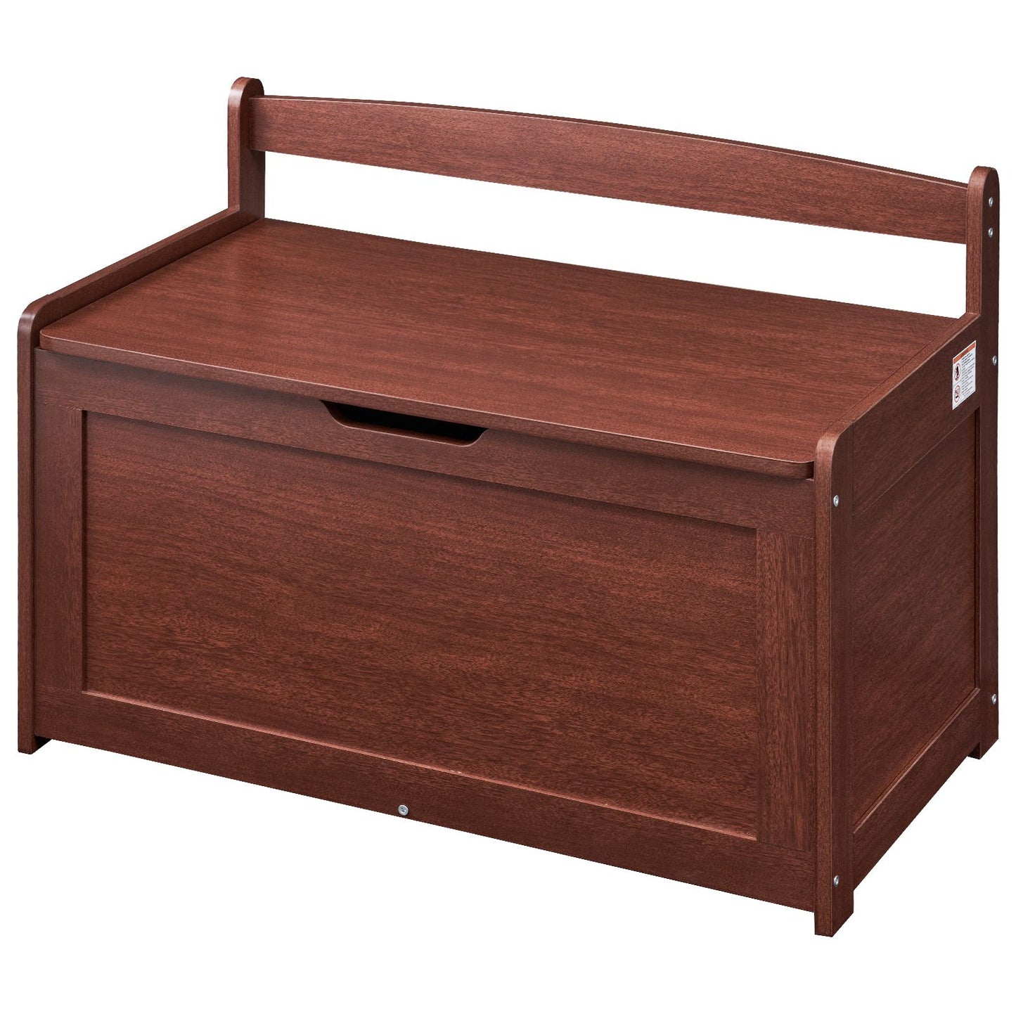 Kids Toy Storage Bench Wooden Toy Box Chest 32.68 x 17.91 x 24.02" Cherry