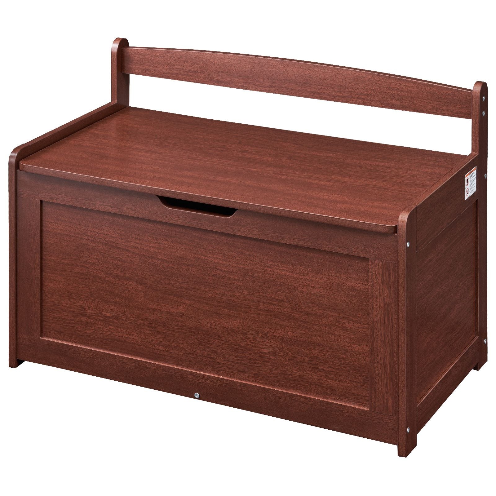 Kids Toy Storage Bench Wooden Toy Box Chest 32.68 x 17.91 x 24.02" Cherry