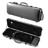 4/4 Full Size Violin Case, Built-in Hygrometer, Lightweight Portable Travel Carrying Bag, with Plush Lining, Shoulder Straps, Anti-Scratch, Professional Oblong Shape, for Violin, Black