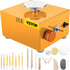 Mini Pottery Wheel, 30W 0-2000 RPM Ceramic Wheel, Adjustable Speed DIY Clay Machines, Electric Sculpting Kits with 3 Turntables Trays and 16pcs Tools for Art Craft Work Molding Gift and Home DIY