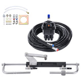 Hydraulic Steering Kit 90HP Hydraulic Outboard Steering Kit with Helm Pump Cylinder Marine Steering System Kit