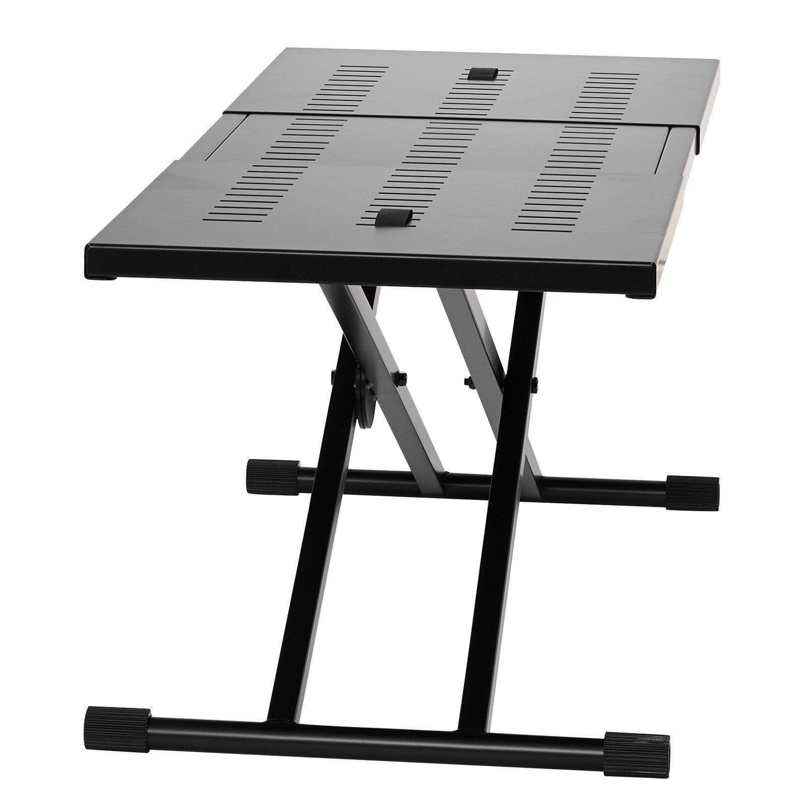DJ Table Stand, (820-1095)x465 mm Portable DJ Laptop and Controller Stand, Lightweight DJ Desk DJ Booth Adjustable Height DJ Stand, Foldable Double-X Keyboard Stand & Tabletop, Audio Mixer Stand