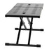 DJ Table Stand, (820-1095)x465 mm Portable DJ Laptop and Controller Stand, Lightweight DJ Desk DJ Booth Adjustable Height DJ Stand, Foldable Double-X Keyboard Stand & Tabletop, Audio Mixer Stand