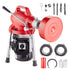 Drain Cleaner Machine 120FT x 5/8In 370W Sectional Snake Auger Manual Feed