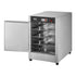 Hot Box Food Warmer, 4-Tier Concession Warmer with Water Tray, 4 Pans, Single-door and Adjustable Shelves, Stainless Steel Food Warmer Cabinet, Ideal for Storing Pizza, Chicken, Restaurant