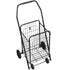 Shopping Cart, Folding Grocery Utility Cart with Swivel Wheels, 40.8 kg Large Load Capacity, Heavy Duty Rolling Laundry Basket Butler for Laundry, Shopping, Camping, Grocery, Luggage, Black