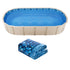 Oval Pool Liner 15x30ft Unibead Style Pool Liner 52in Wall Height