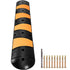 Rubber Speed Bump, 1 Pack 2 Channel Speed Bump Hump, 72\" Long Modular Speed Bump Rated 22000 LBS Loading, 72.8 x 12.2 x 2.2 Garage Speed Bump for Asphalt Concrete Gravel Driveway with 2 End Cap