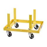 Engine Stand, 340 KG Load Capacity Engine Motor Stand with Adjustable Width & Length, Heavy-Duty Steel Motor Holder with 4 Swivel Casters and 2 Ratchet Straps, Suitable for Most Engines