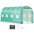 Walk-in Tunnel Greenhouse Galvanized Frame & Waterproof Cover 15x7x7 ft