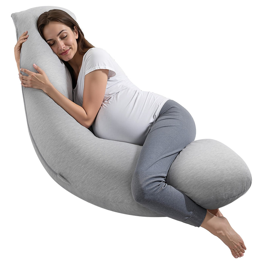 VEVOR Pregnancy Pillows L-Shaped Pregnant Maternity Pillow Soft & Breathable