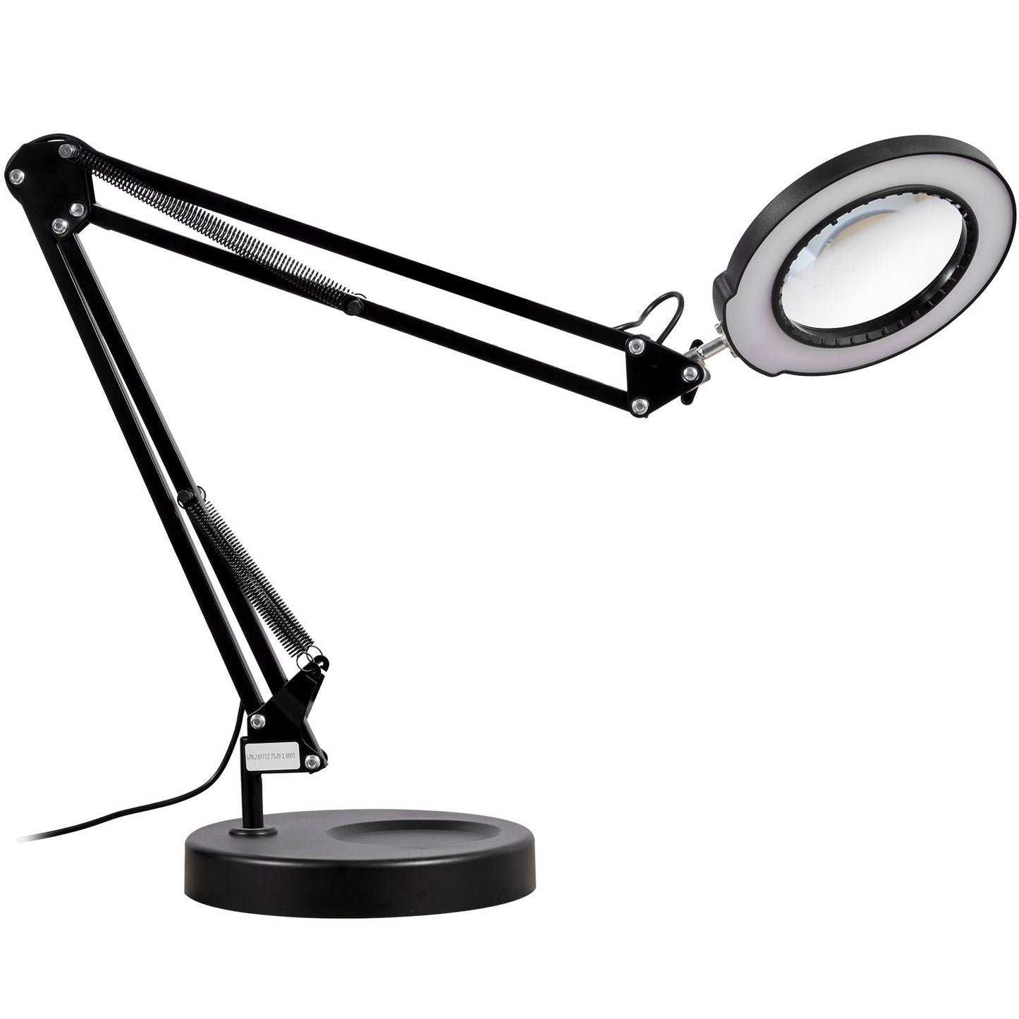 Magnifying Glass with Light and Stand, 5X Magnifying Lamp, 4.3" Glass Lens, Base and Clamp 2-in-1 Desk Magnifier with Light, 64 LED Lights 5 Color Modes, for Close Work Reading Repair Crafts