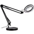 Magnifying Glass with Light and Stand, 5X Magnifying Lamp, 4.3" Glass Lens, Base and Clamp 2-in-1 Desk Magnifier with Light, 64 LED Lights 5 Color Modes, for Close Work Reading Repair Crafts