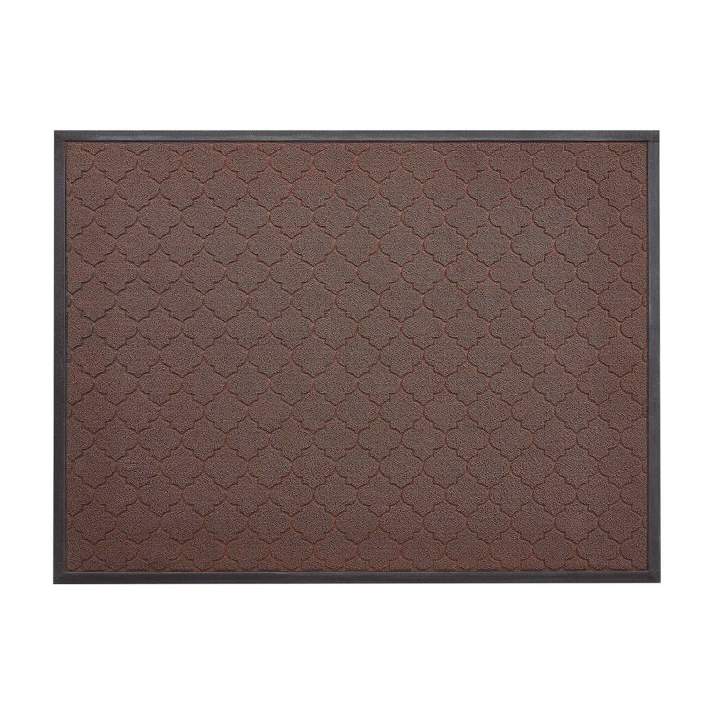 Front Door Mat, 1194 x 889 mm Commercial Floor Mat for Indoor and Outdoor, Modern Stylish Carpet with TPE Backing, Heavy Duty Washable Entry Industrial Rug for Hallway, Balcony, Garage, Brown