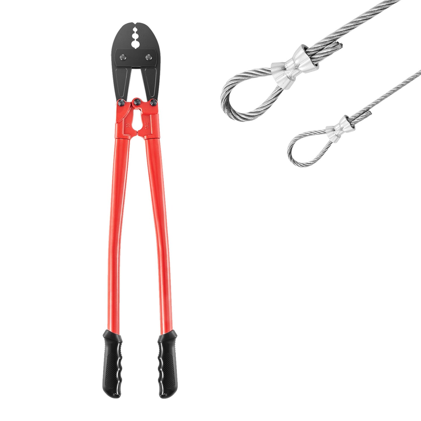 762mm/30" Hand Swager, Swaging Tool for 5/32", 1/4" and 5/16" Aluminum/Copper Sleeves