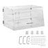 Pastry Display Case, 2-Tier Commercial Countertop Bakery Display Case, Acrylic Display Box with Rear Door Access & Removable Shelves, Keep Fresh for Donut Bagels Cake Cookie