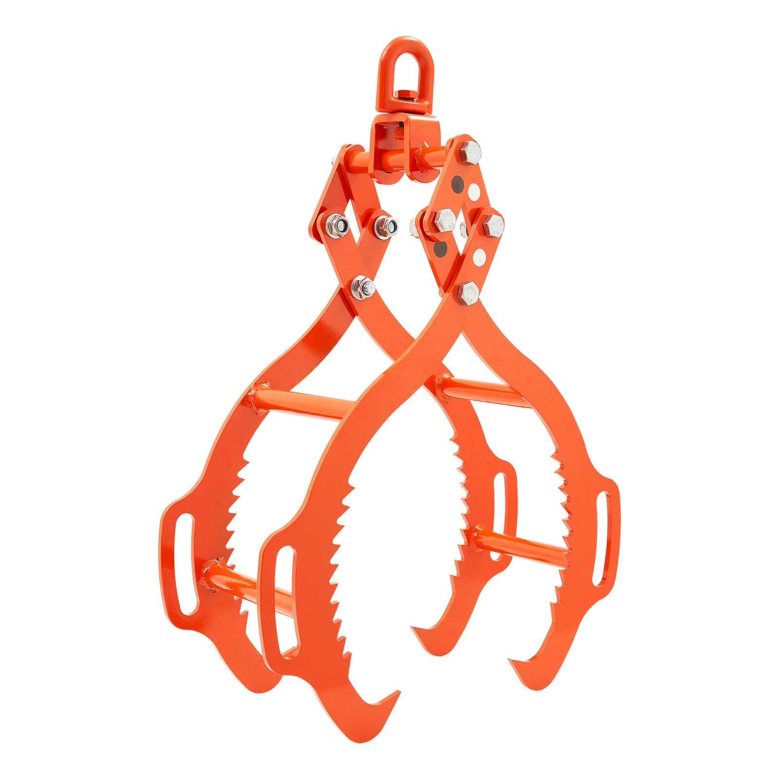 32in Log Lifting Tongs, 4-Claw Log Tongs, Heavy Duty Steel Log Grapple, 2200LBS Lifting Capacity, Swivel Log Graper Timber, Eagle Claw Design, Log Skidding Tongs for Trucks, Tractors, Forklifts