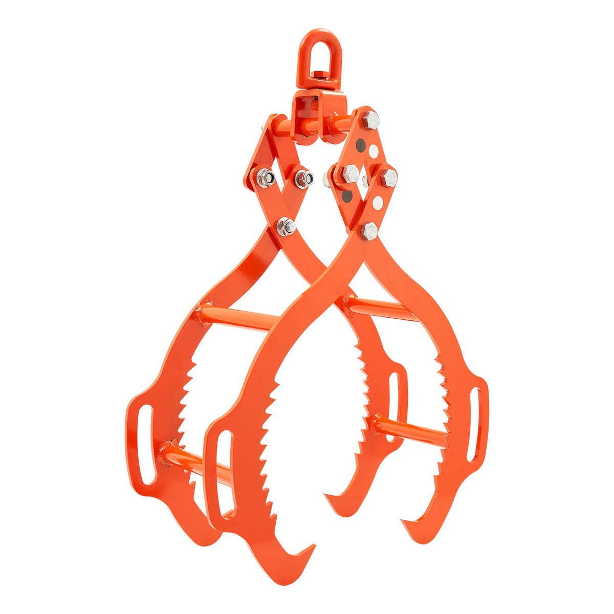 32in Log Lifting Tongs, 4-Claw Log Tongs, Heavy Duty Steel Log Grapple, 2200LBS Lifting Capacity, Swivel Log Graper Timber, Eagle Claw Design, Log Skidding Tongs for Trucks, Tractors, Forklifts
