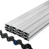 Spring Wire and Lock Channel,2 m Spring Lock & U-Channel Bundle for Greenhouse, 20 Packs PE Coated Spring Wire & Aluminum Alloy Channel, Plastic Poly Film or Shade Cloth Attachment with Screw