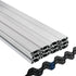 Spring Wire and Lock Channel, 2m Spring Lock & U-Channel Bundle for Greenhouse, 40 Packs PE Coated Spring Wire & Aluminum Alloy Channel,Plastic Poly Film or Shade Cloth Attachment with Screw