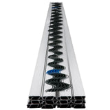 Spring Wire and Lock Channel, 2m Spring Lock & U-Channel Bundle for Greenhouse, 50 Packs PE Coated Spring Wire & Aluminum Alloy Channel, Plastic Poly Film or Shade Cloth Attachment with Scre