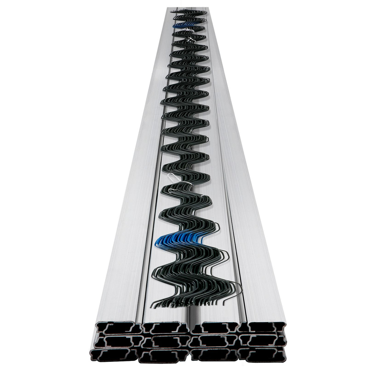 Spring Wire and Lock Channel, 2m Spring Lock & U-Channel Bundle for Greenhouse, 50 Packs PE Coated Spring Wire & Aluminum Alloy Channel, Plastic Poly Film or Shade Cloth Attachment with Scre