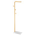Coat Rack, Freestanding Coats Rack Stand with Quartz Stone Base & 3 Round Hooks, Free Standing Hall Coat Tree for Entryway, Bedroom, Living Room, Stylish Clothes Hanger Stand for Coats, Hat, Bag