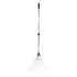 Leaf Rake, 15 Metal Tines, Adjustable Garden Rake for Lawns with 19-57 cm Wide Head and 81.3-160 cm Long Handle, Heavy Duty Stainless Steel Small Leaves Tool for Gardening Camping Yard Grass