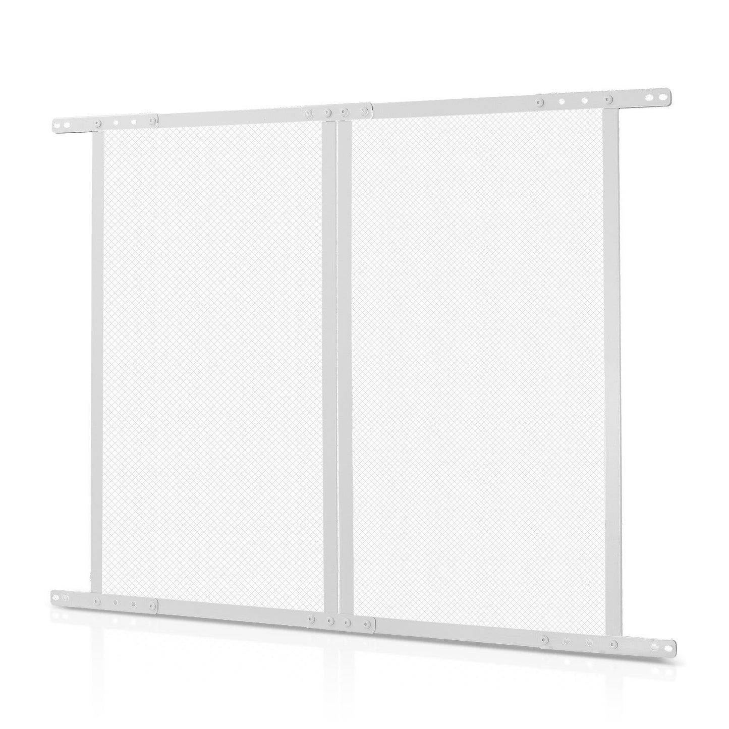 RV Screen Door Protector, 660.4 x 609.6 mm Door Grille, Easy to Install and Disassemble, Reinforced Breathable Protective Mesh, Aluminum Alloy Camper RV Entry Protector for Pet Protection, White