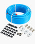 Air Compressor Line Kit, 100FT x 3/4", HDPE-Aluminum Compressed Air Piping System, Leak-Proof, Pressure-Resistant & Easy-to-Install, Compressed Air Line Tubing Kit for Garages Workshops, Blue