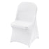 Stretch Spandex Folding Chair Covers, Universal Fitted Chair Cover, Removable Washable Protective Slipcovers, for Wedding, Holiday, Banquet, Party, Celebration, Dining (100PCS White)