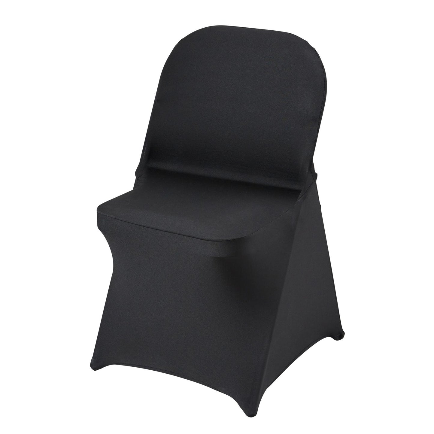 Stretch Spandex Folding Chair Covers, Universal Fitted Chair Cover, Removable Washable Protective Slipcovers, for Wedding, Holiday, Banquet, Party, Celebration, Dining (50PCS Black)