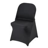 Stretch Spandex Folding Chair Covers, Universal Fitted Chair Cover, Removable Washable Protective Slipcovers, for Wedding, Holiday, Banquet, Party, Celebration, Dining (50PCS Black)