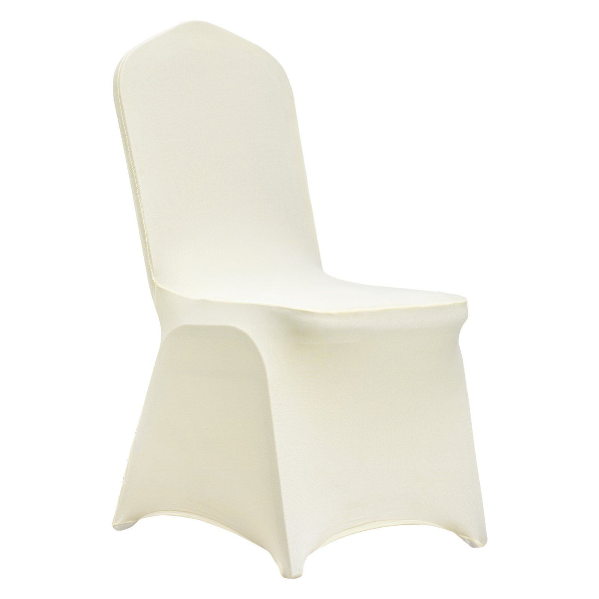 Stretch Spandex Folding Chair Covers, Universal Fitted Chair Cover, Removable Washable Protective Slipcovers, for Wedding, Holiday, Banquet, Party, Celebration, Dining (50PCS Beige)