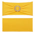 Stretch Spandex Chair Sashes, Chair Slipcover and Stretch Chair Sash with Round Buckle, Elastic Chair Bands, Fitting Wedding, Holiday, Banquet, Party Chair Decoration (100 PCS Golden Yellow)