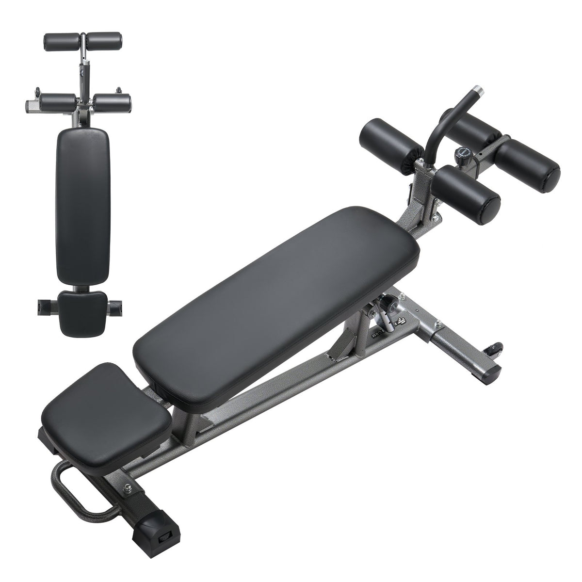 Sit Up Bench, Decline Ab Bench with Reverse Crunch Handle, with 4 Adjustable Height Settings, Heavy Duty Steel, 454 kg Capacity, for Home Gym Workouts, Strength Training, Full Body Muscles