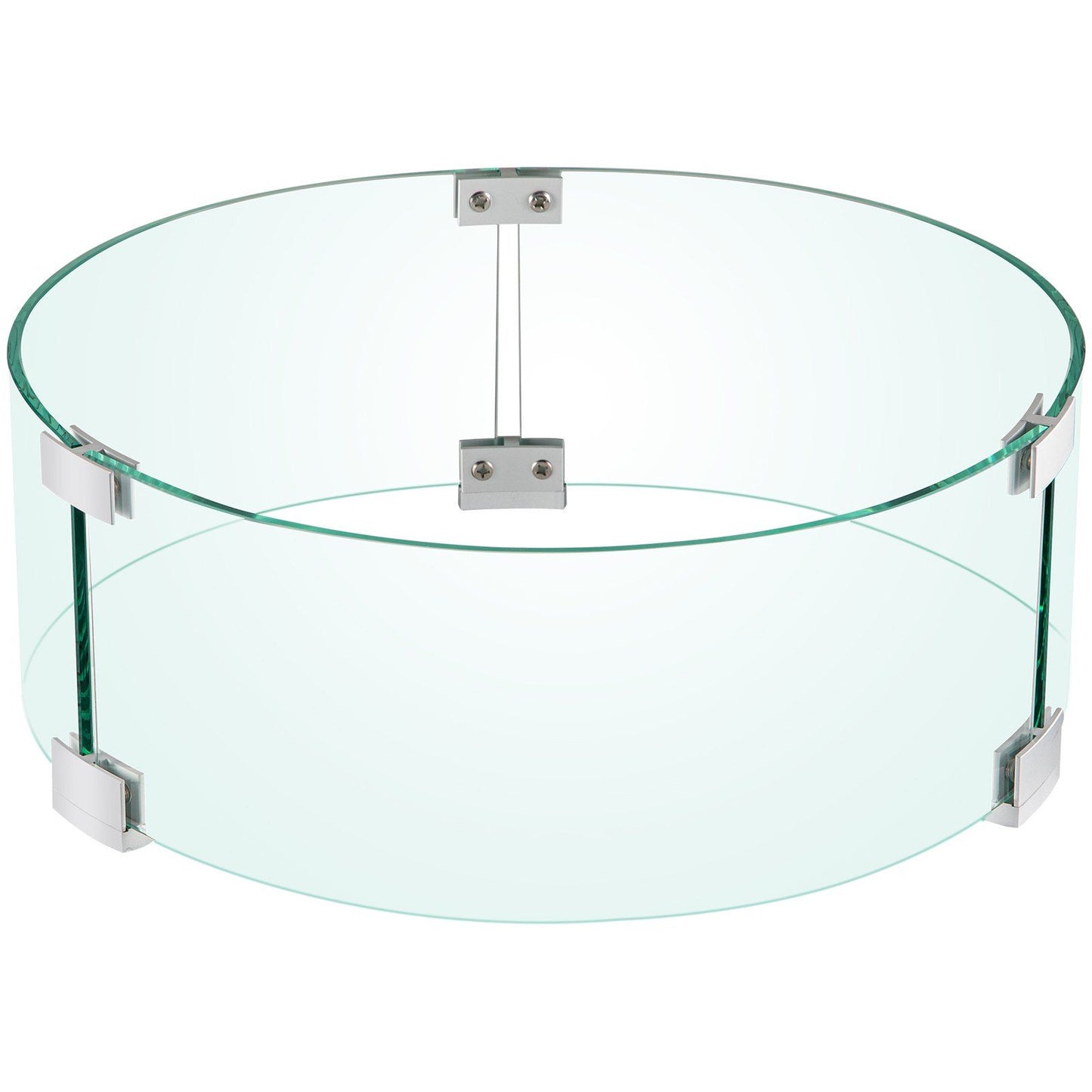 Fire Pit Wind Guard Tempered Glass Flame Guard 17x17x6 In 1/4-In Thick